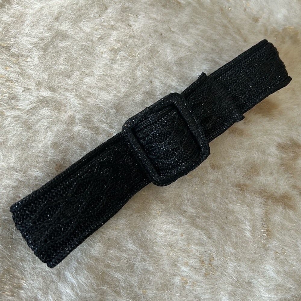 Yves Saint Laurent Knitted Metallic Belt
